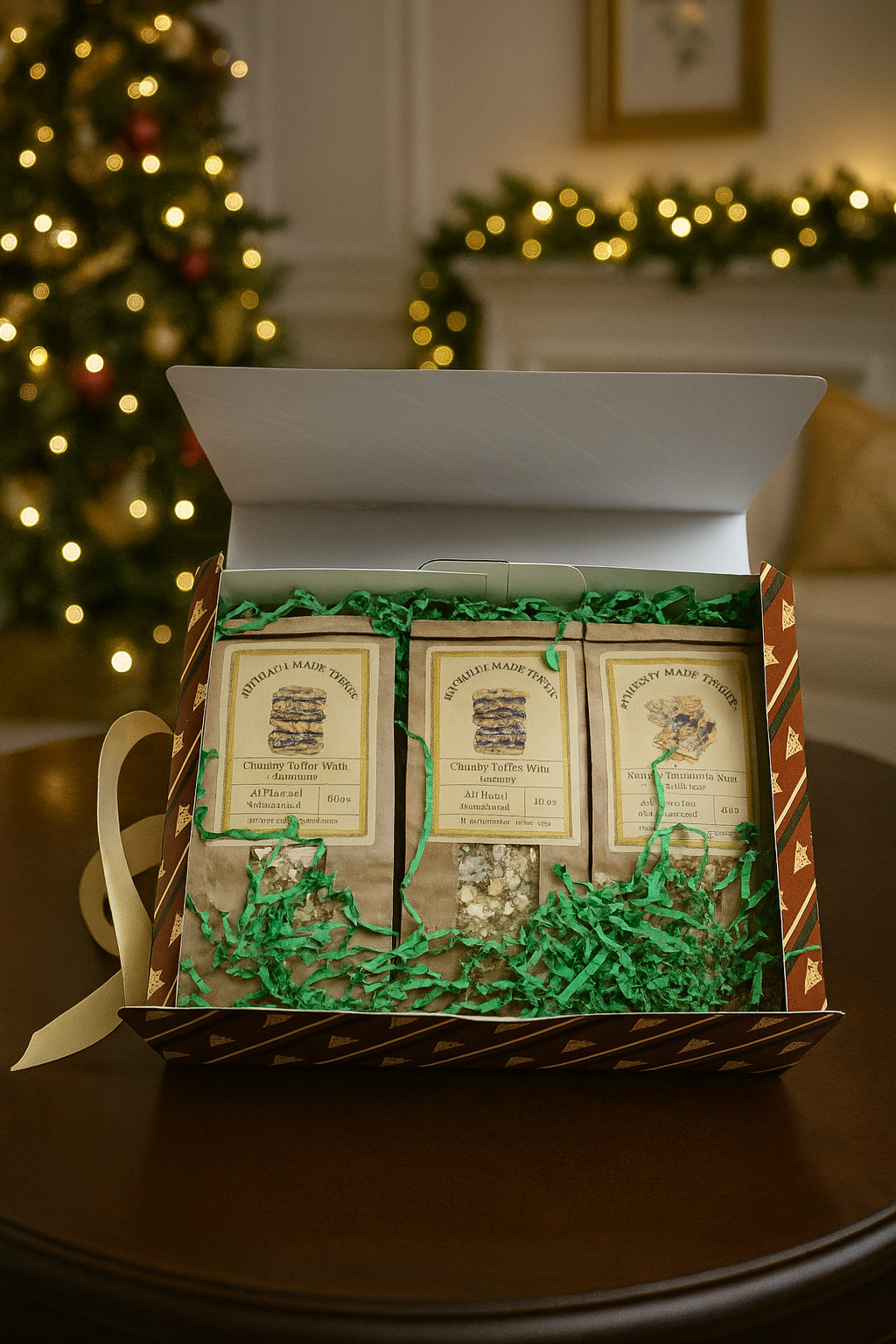 3-Bag Christmas Toffee Gift Box | Gourmet Holiday Treats