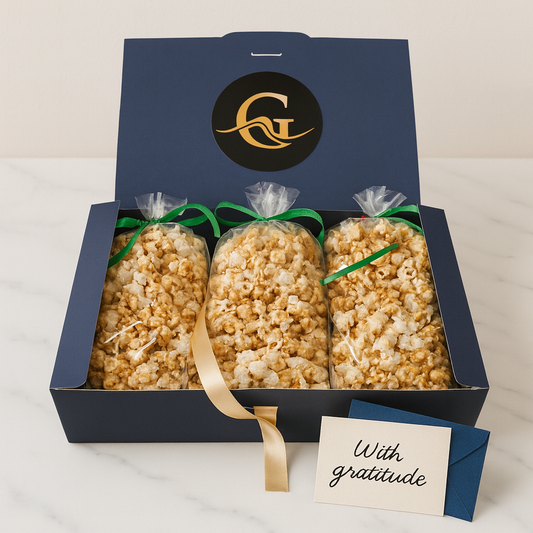 Corporate Gift Box | 3 Bags of Gourmet Popcorn