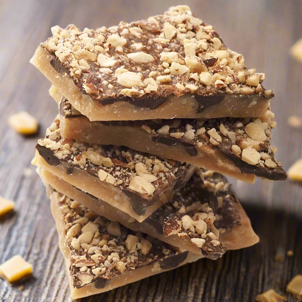 English toffee with almonds