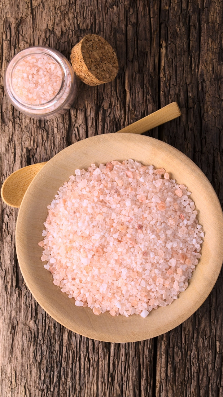 fresh pink sea salt